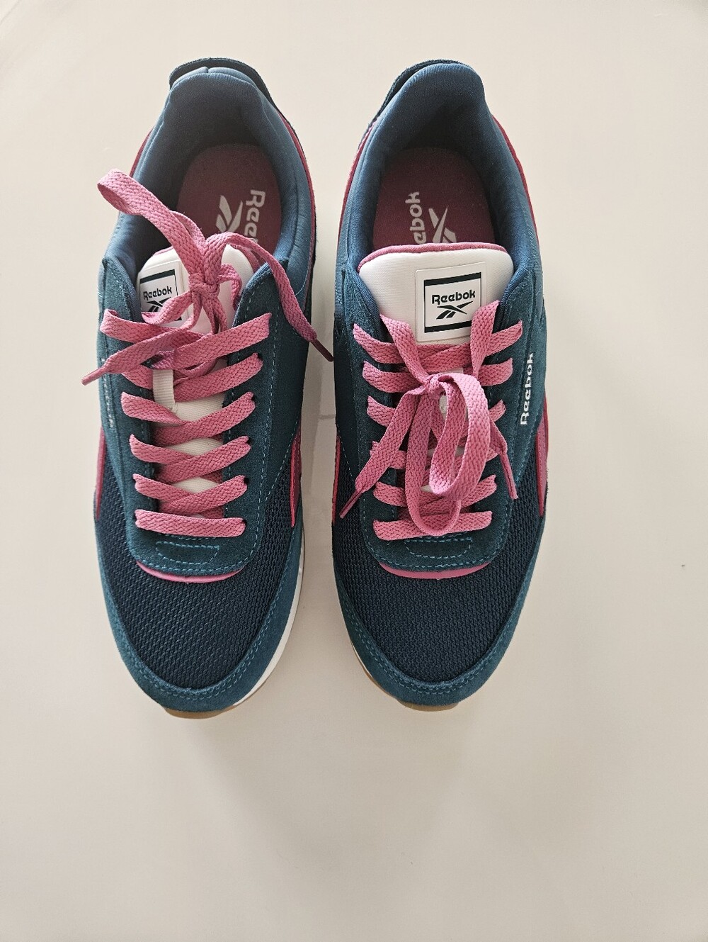 Reebok Teal and Pink Retro Running Sneakers Women's Size 10